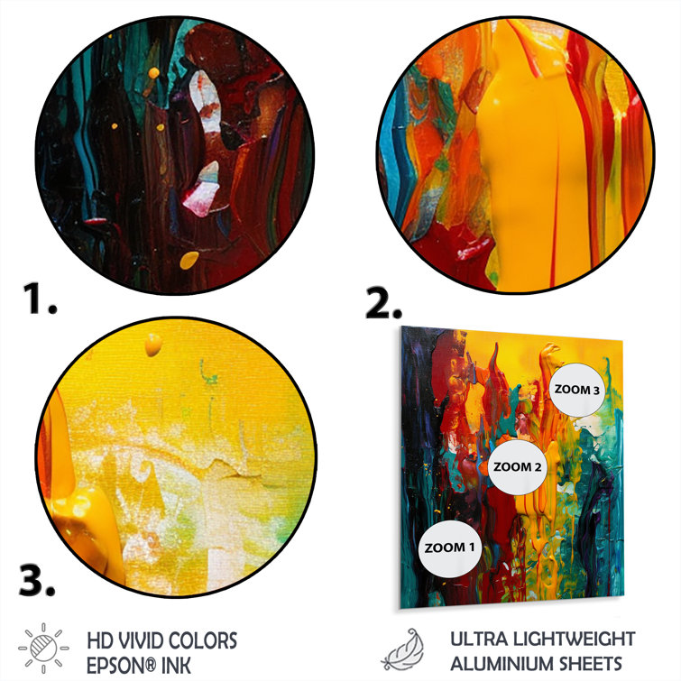 Latitude Run® Yellow Turquoise Journey Of Abstraction I Abstract